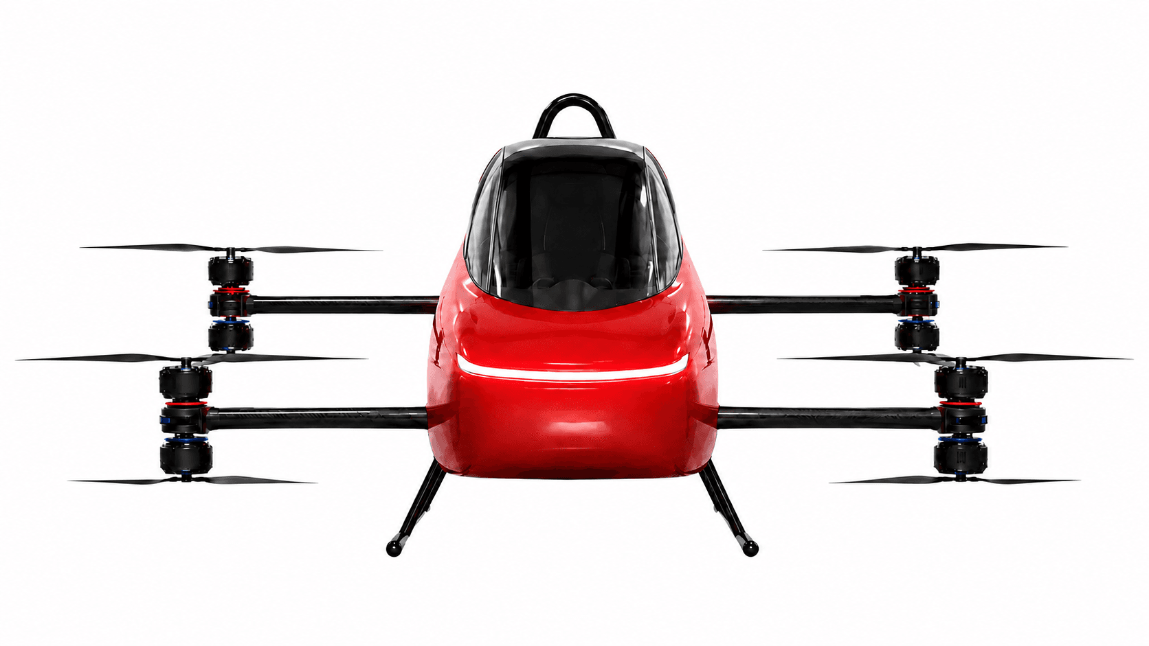 Front view of the Kestrel X2 aircraft