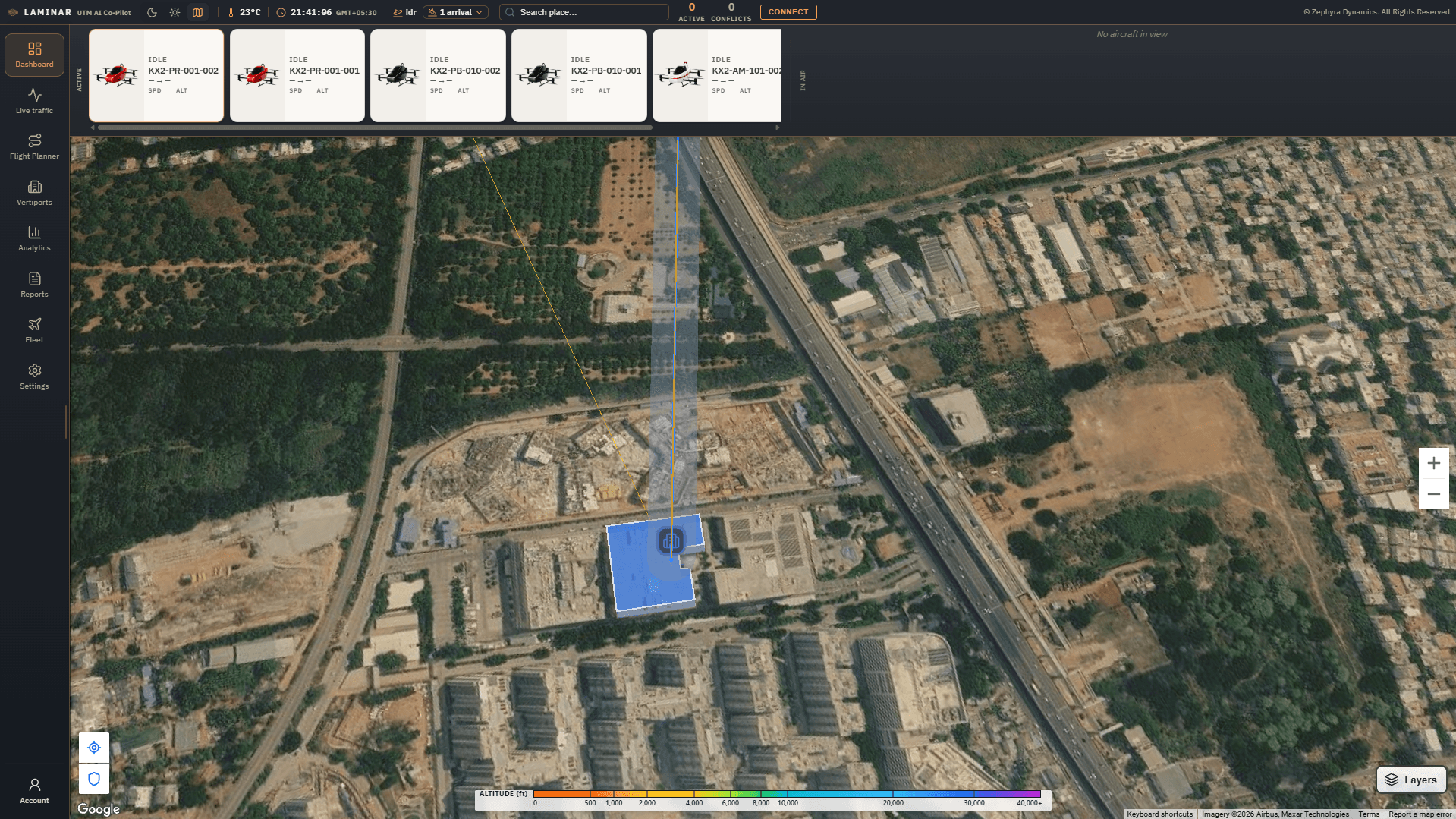 LAMINAR vertiport operations view
